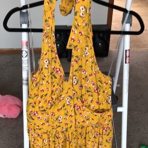 Yellow floral dress